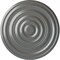 Ekena Millwork Carton Ceiling Medallion (For Canopies up to 3 3/4"), Hand-Painted Silver, 17 3/4"OD x 1 3/8"P CM18CASLS - alternate 1